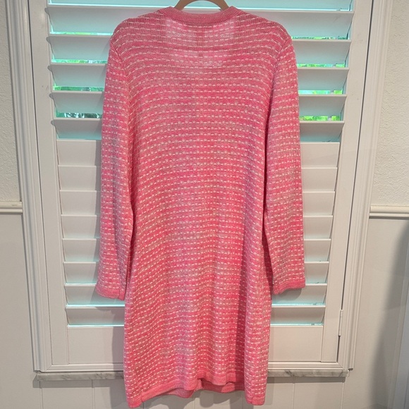 Lilly Pulitzer Pink and White Knit Blazer NWT - Picture 2 of 5
